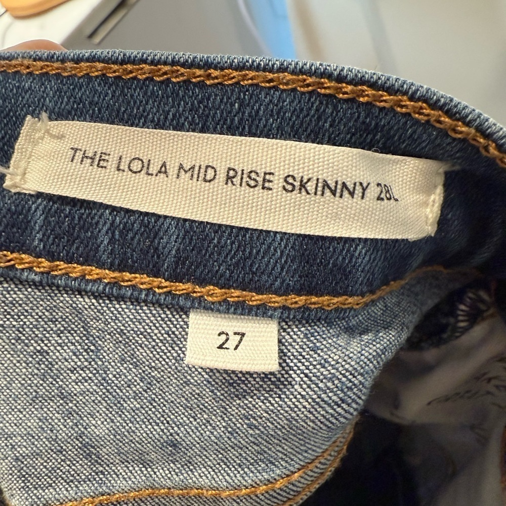 Aritzia Denim Forum The Lola Mid Rise Skinny 28L Jeans size 27 - Picture 8 of 10